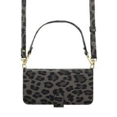 Selencia Sabi Klapphülle mit Leopardenmuster Apple iPhone 14 / 13 - Midnight Black