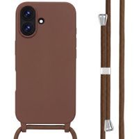 imoshion SilikonHülle mit Band Apple iPhone 16 - Braun