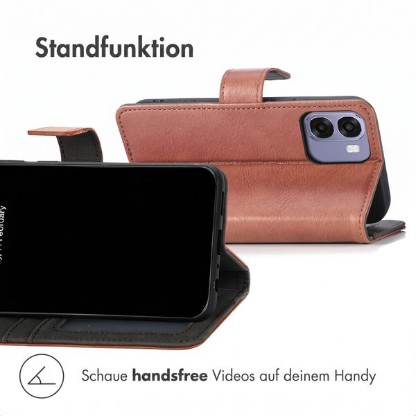 imoshion Luxuriöse Klapphülle Oppo A6x (4G/5G) - Braun
