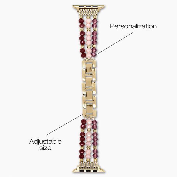iDeal of Sweden Beaded Watch Band für Apple Watch | 38/40/41/42 mm - Boho Desert Plum