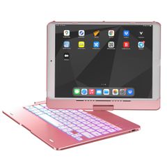 Accezz 360 Slim Keyboard Bookcase QWERTY für das iPad 10.2 Zoll (2019/2020/2021) / Air 5 (2022) / Air 4 (2020) / iPad Pro 10.5 (2017) - Rose Gold