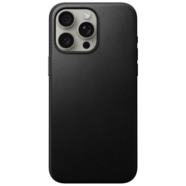 Nomad Modern Leather Case für das iPhone 15 Pro Max - Schwarz