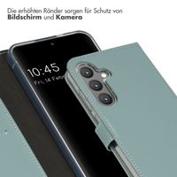 Selencia Echtleder Klapphülle für das Samsung Galaxy S24 Plus - Air Blue