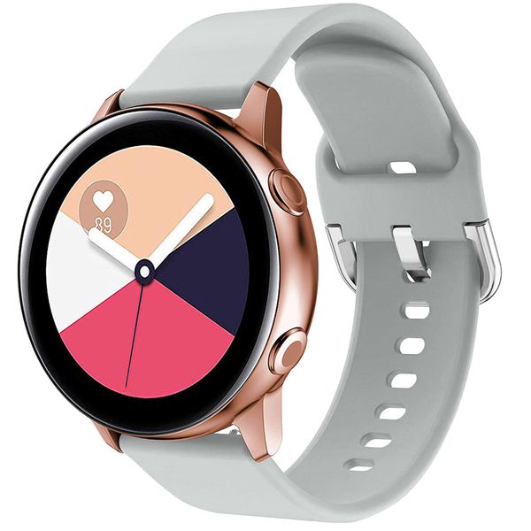 imoshion Silikonband für das  Samsung Galaxy Watch 4 / 5 / 6 / 7 / FE (20 mm) - Hellgrau