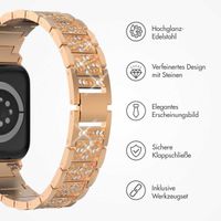 Selencia Sparkle Armband für die Apple Watch Series 1 bis 9 / SE (38/40/41 mm) | Series 10 (42 mm) - Roségold