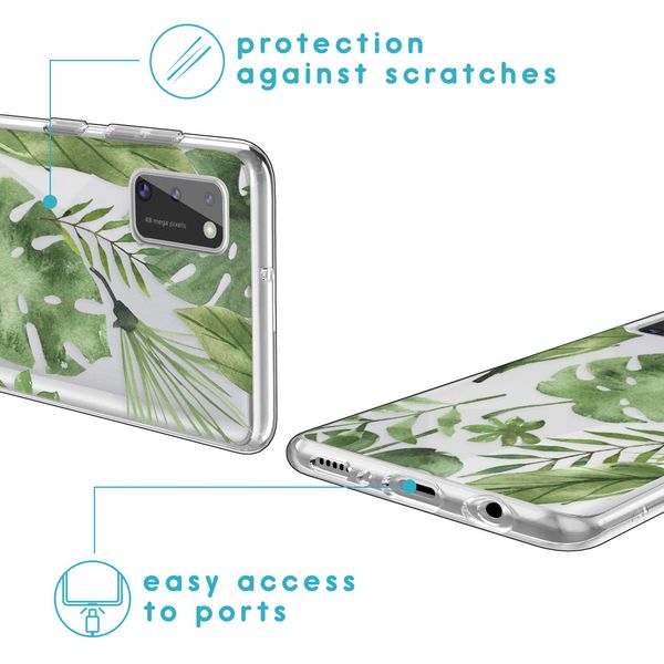 imoshion Design Hülle Samsung Galaxy A41 - Monstera Leaves