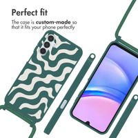 imoshion SilikonHülle design mit Band Samsung Galaxy A15 (5G/4G) - Petrol Green Groovy