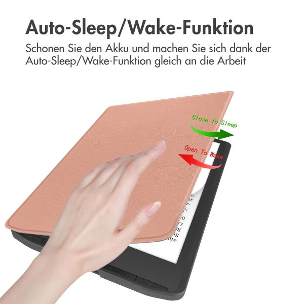 imoshion Slim Soft Case Sleepcover für das Pocketbook InkPad Color 3 / InkPad 4 - Rose Gold