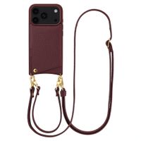 Selencia Nova HandyHülle mit Kordel und Kartenhalter Apple iPhone 18 Pro / 17 Pro - Bold Burgundy