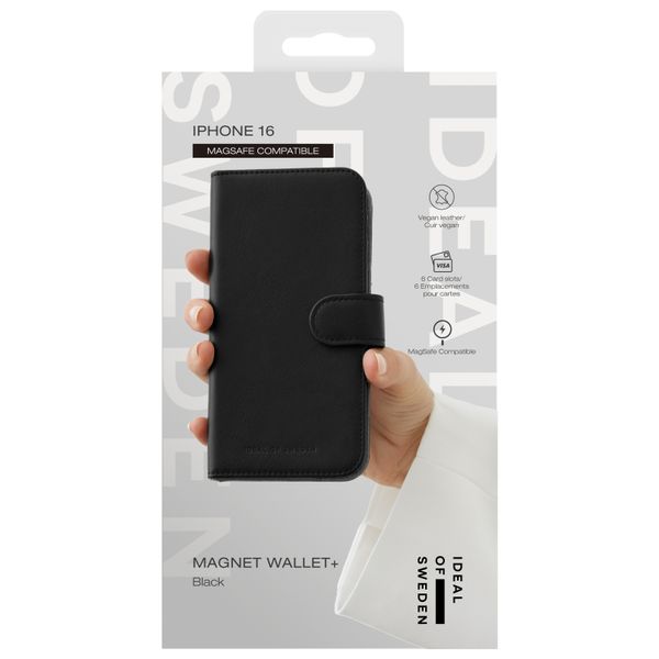 iDeal of Sweden Magnet Wallet+ Klapphülle Apple iPhone 16 - Black