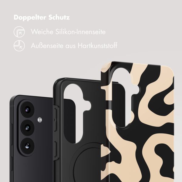 Selencia Vivid Back Cover Samsung Galaxy S26 - Art Wave Black
