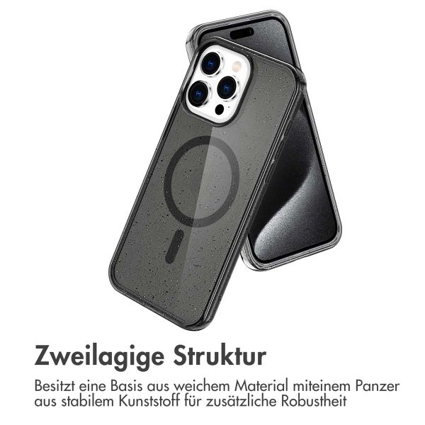 imoshion Sparkle Back Cover mit MagSafe Apple iPhone 15 Pro Max - Glitter Schwarz