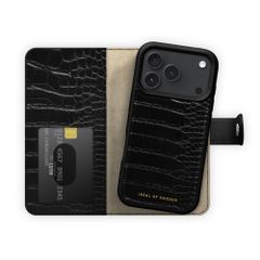 iDeal of Sweden Magnet Wallet+ Klapphülle Apple iPhone 18 Pro Max / 17 Pro Max - Black Croco