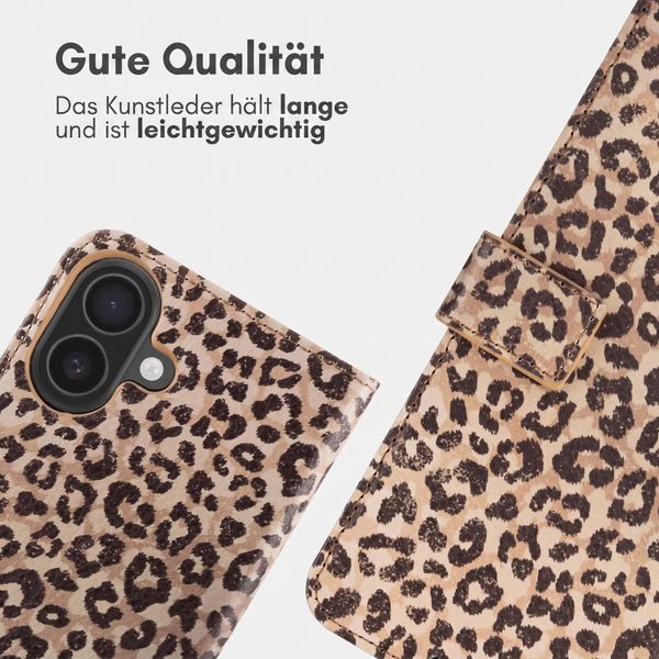 imoshion Design Klapphülle Apple iPhone 16 - Leopard Mood