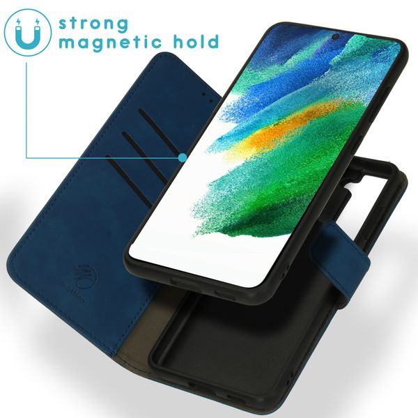 imoshion Entfernbare 2-1 Luxus Klapphülle Samsung Galaxy S21 FE - Blau