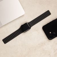 Accezz Magnetisches Echtlederarmband für Apple Watch | 44/45/46/49 mm - Schwarz