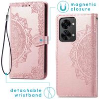 imoshion Mandala Klapphülle für das OnePlus Nord 2T - Rose Gold