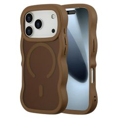Selencia Wavy Backcover mit MagSafe Apple iPhone 17 Pro - Mocha Brown