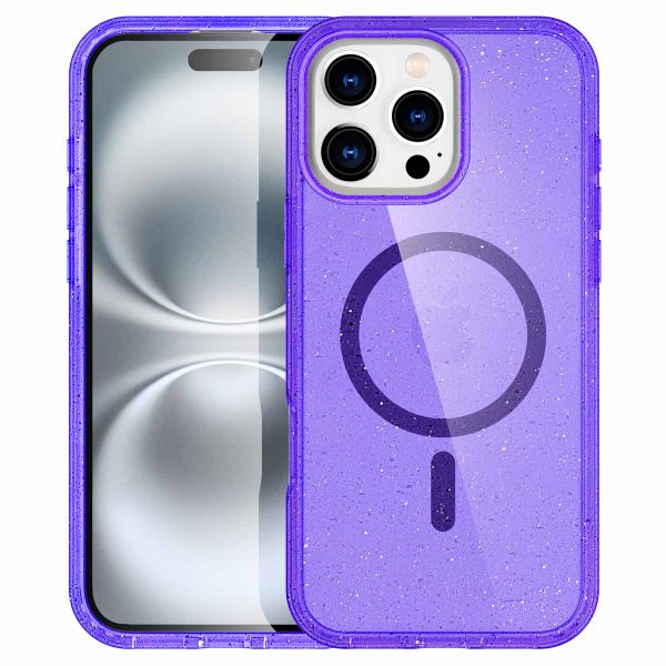 imoshion Sparkle Back Cover mit MagSafe für das iPhone 16 Pro Max - Violett