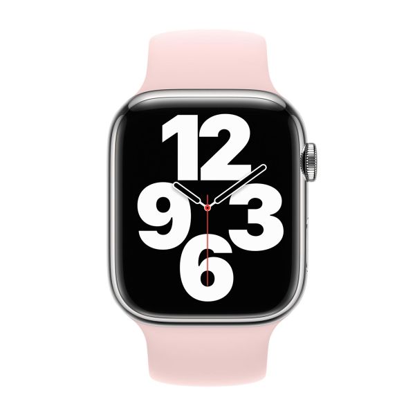 Apple Silikon Solo Loop für das  Apple Watch | 44/45/46/49 mm - Größe 4 - Chalk Pink