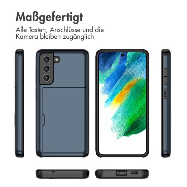 imoshion Backcover mit Kartenfach für das Samsung Galaxy S21 FE - Dunkelblau