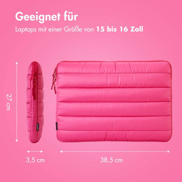 imoshion Puffer Laptop Hülle 15-16 Zoll - Laptop Sleeve - Hot Pink