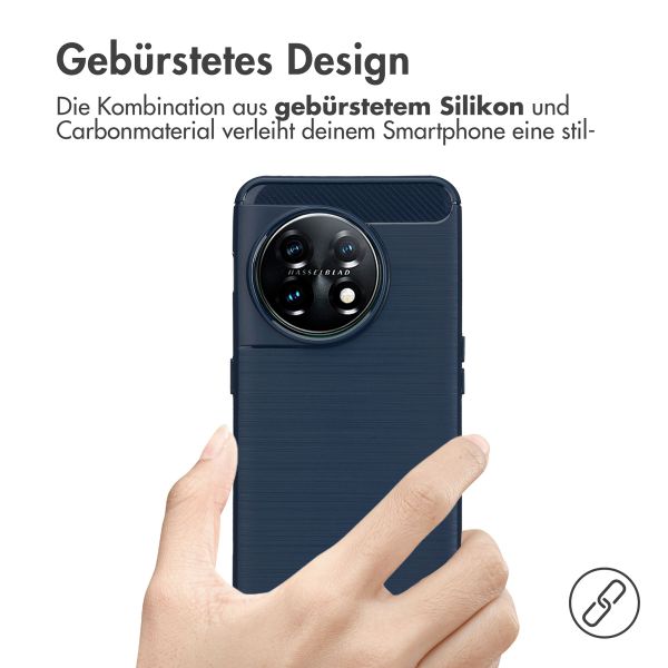 imoshion Brushed Back Cover für das OnePlus 11 - Dunkelblau