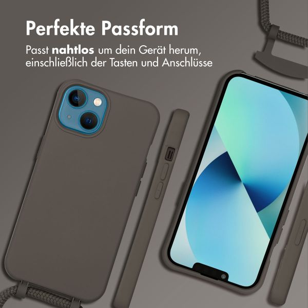 imoshion Color Backcover mit abtrennbarem Band MagSafe für das Apple iPhone 13 - Black Coffee