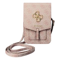 Guess Crossbody-Handytasche - Smartphone-Umhängetasche mit Gurt 4G Logo - Rose