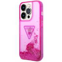 Guess Liquid Glitter Back Cover für das iPhone 14 Pro Max - Fuchsia