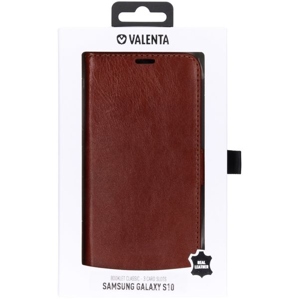 Valenta Klapphülle Classic Luxe Hellbraun für das Samsung Galaxy S10