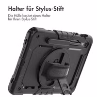 Accezz Robustes Back Cover mit Schultergurt für das Samsung Galaxy Tab S10 Lite / S9 11 Zoll / S10 FE / S9 FE 10.9 Zoll - Schwarz