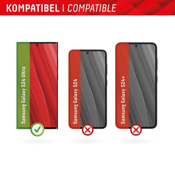 Displex Bildschirmschutzfolie Real Glass Full Cover für das Samsung Galaxy S24 Ultra