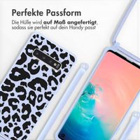 imoshion SilikonHülle design mit Band Samsung Galaxy S10 - Animal Lila