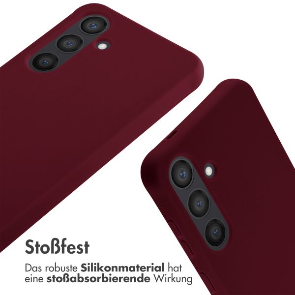 imoshion Silikonhülle mit Band für das Samsung Galaxy S24 - Dunkelrot