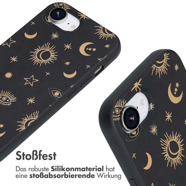 imoshion Silikonhülle design mit Band iPhone 16e - Sky Black