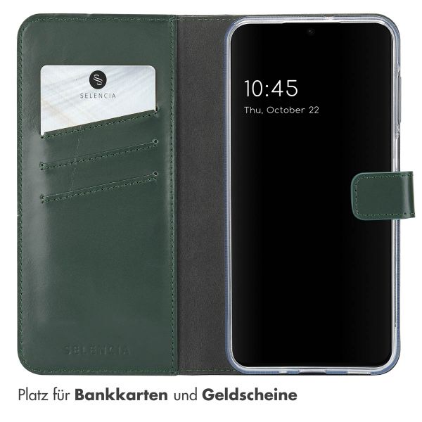 Selencia Echtleder Klapphülle Samsung Galaxy A16 - Grün