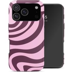 Selencia Vivid Back Cover Apple iPhone 17 Pro Max - Wavy Swirl Pink Plum