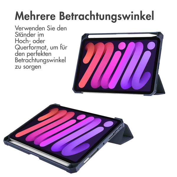 imoshion Trifold Hardcase Klapphülle Apple iPad Mini 7 (2024) / iPad Mini 6 (2021) - Dunkelblau