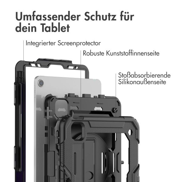 Accezz Robustes Back Cover mit Schultergurt Apple iPad Air 5 (2022) / Air 4 (2020) - Schwarz