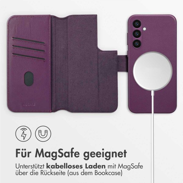 Accezz 2-in-1 Klapphülle aus Leder mit MagSafe Samsung Galaxy S24 Plus - Heath Purple