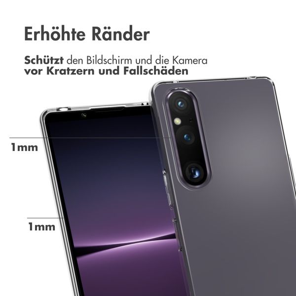 Accezz TPU Clear Cover für das Sony Xperia 1V - Transparent