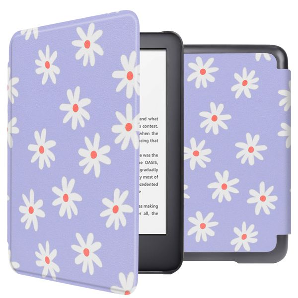 imoshion Design Slim Hard Case Sleepcover für das Amazon Kindle (2024) / Amazon Kindle (2022) 11th gen - Flowers Distance