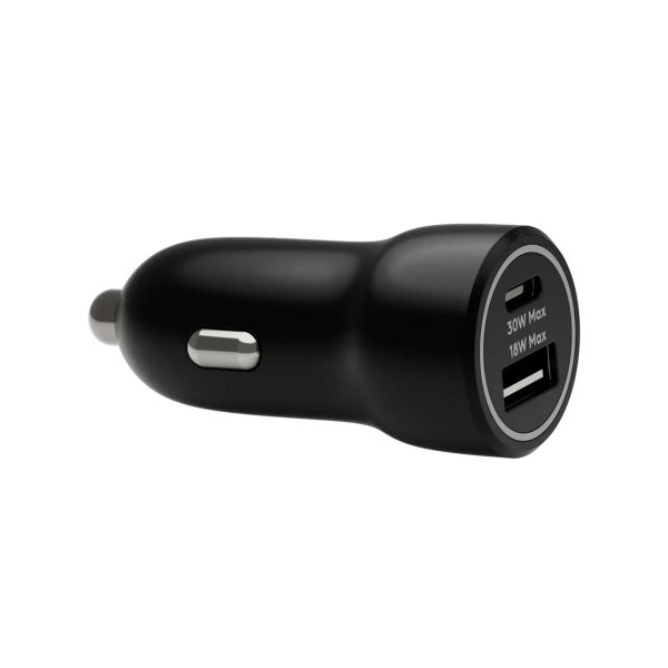 dbramante1928 re-charge | Auto-Ladegerät - USB-C 30 Watt + USB-A 18 Watt - Schwarz