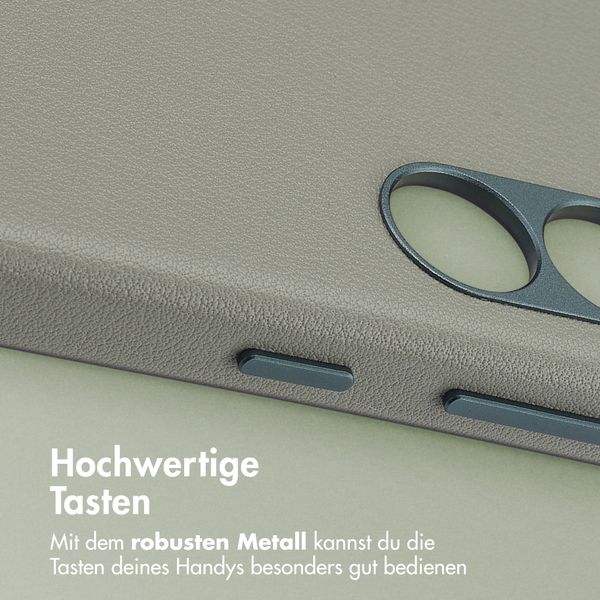 Accezz MagSafe Leather Backcover Samsung Galaxy S25 - Light Grey