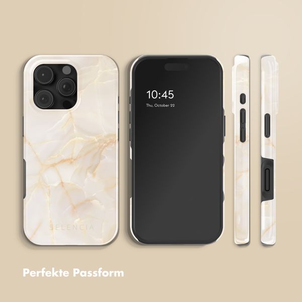Selencia Vivid Rückabdeckung mit MagSafe Apple iPhone 16 Pro Max - Golden Beige Marble