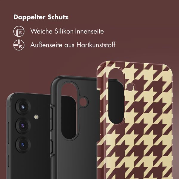 Selencia Vivid Back Cover Samsung Galaxy S25 - Pied-de-Poule