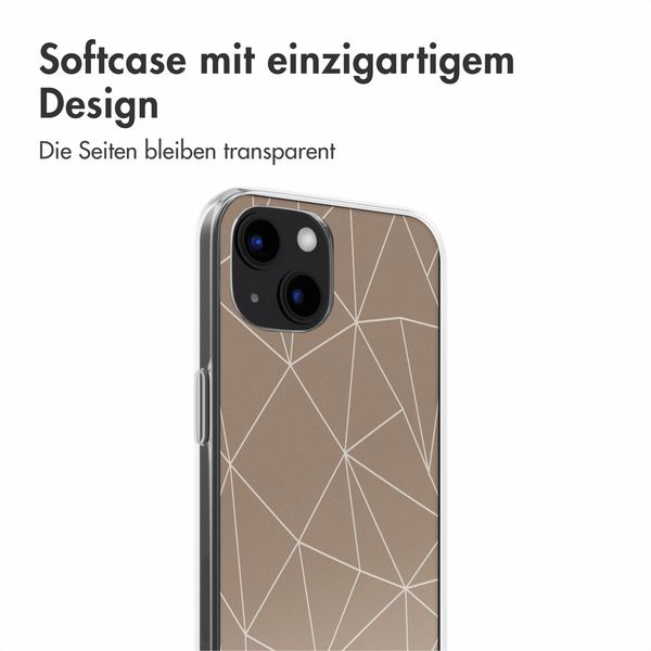 imoshion Design Hülle iPhone 13 - Graphic Lines Beige