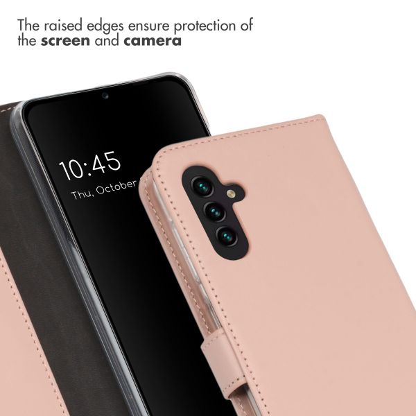 Selencia Echtleder Klapphülle Samsung Galaxy A13 (5G) / A04s - Dusty Pink
