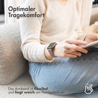 imoshion Mailändische Magnetarmband für die Apple Watch Series 1 bis 9 / SE (38/40/41 mm) | Series 10 (42 mm) - Größe M - Silber